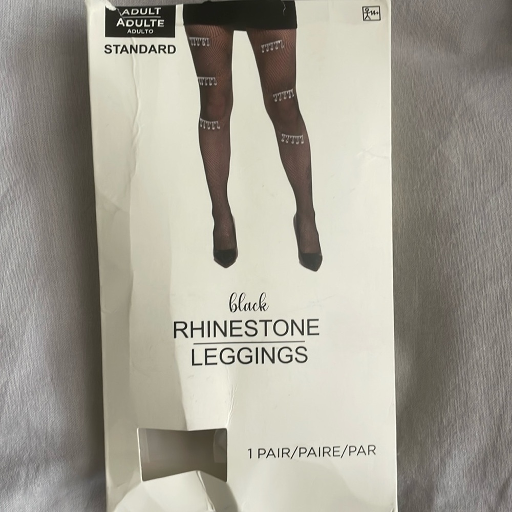 Women’s Black Rhinestone Leggings